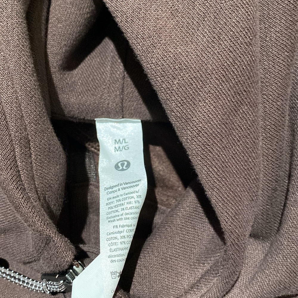 Lululemon Scuba Oversized Half Zip Hoodie Espresso - Picture 6 of 7